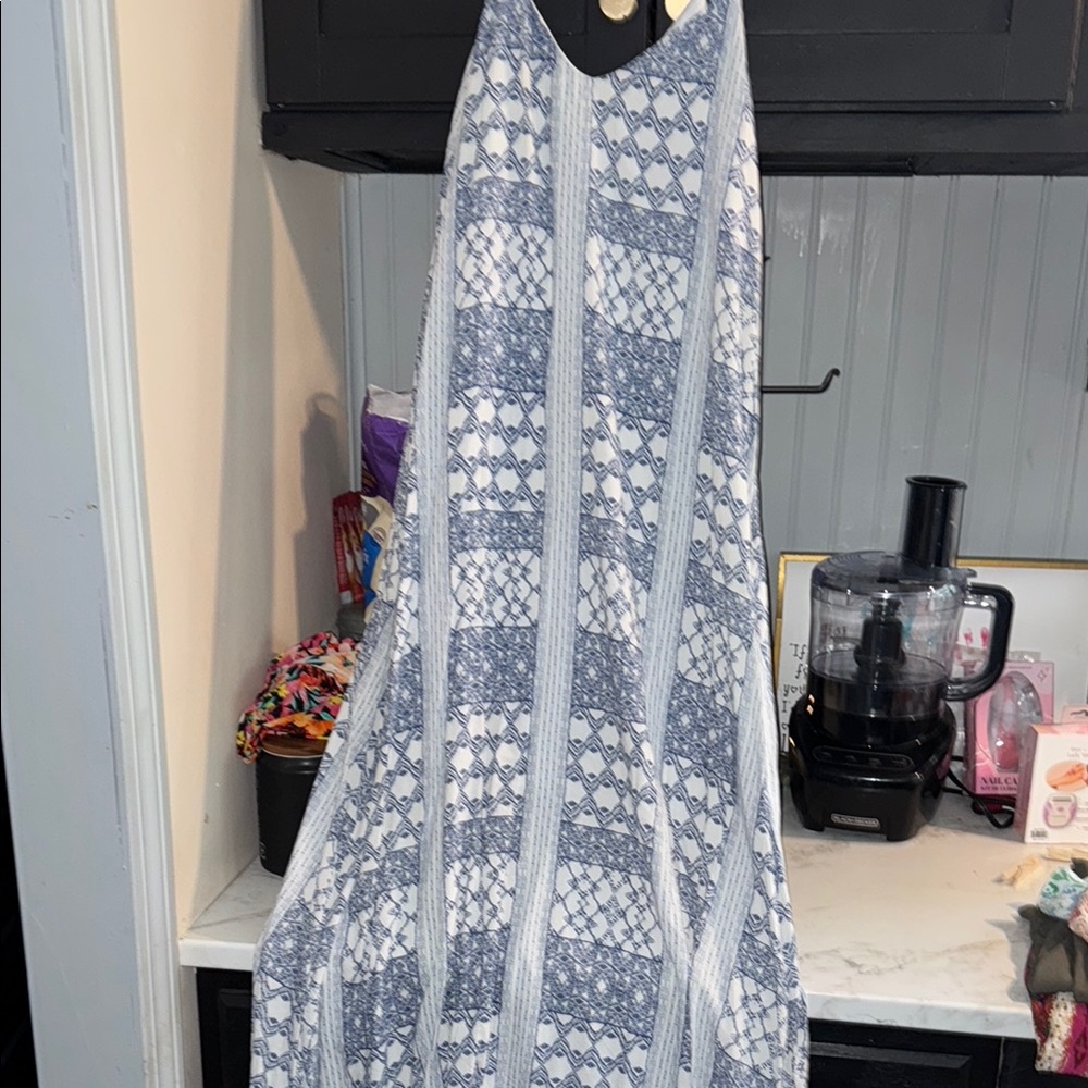 Blue Patterned Women's Dress